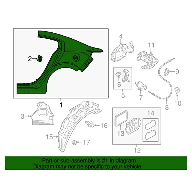 Hot Selling Replaced Steel Car Rear Fenders Quarter Panels for  3 Axela Sedan 2014 to 2018 BJY7-71-41X BJY7-70-41X